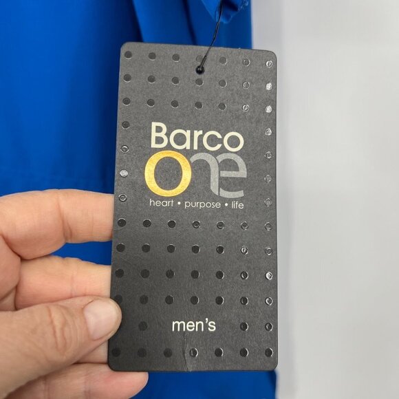 Barco One - Men's V-Neck 4 Pocket Scrub Top Men's size 2xl blue NWT - Picture 5 of 13